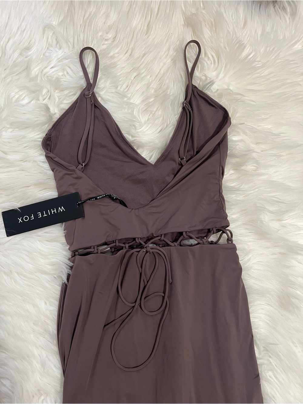 White Fox Boutique Spaghetti-Strap Maxi Dress in Color Pewter - Picture 5 of 8